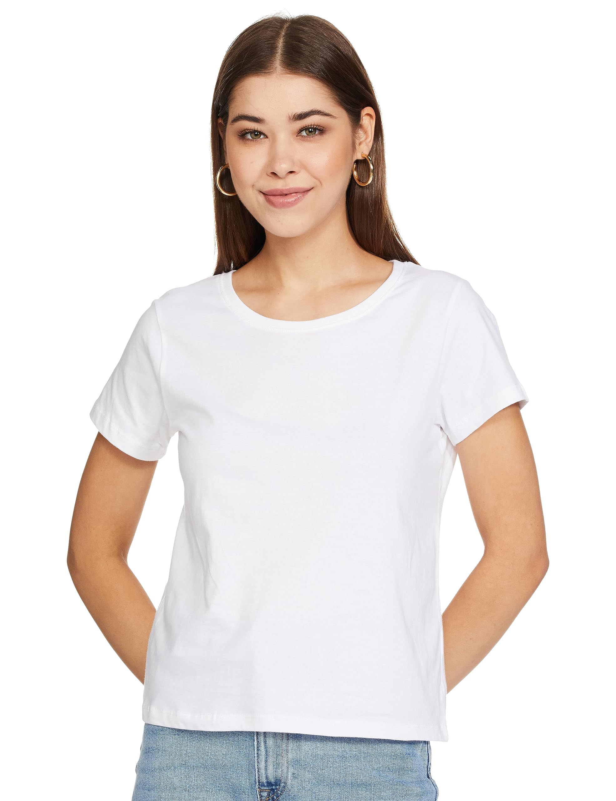 Women's Solid Regular Fit T-Shirt