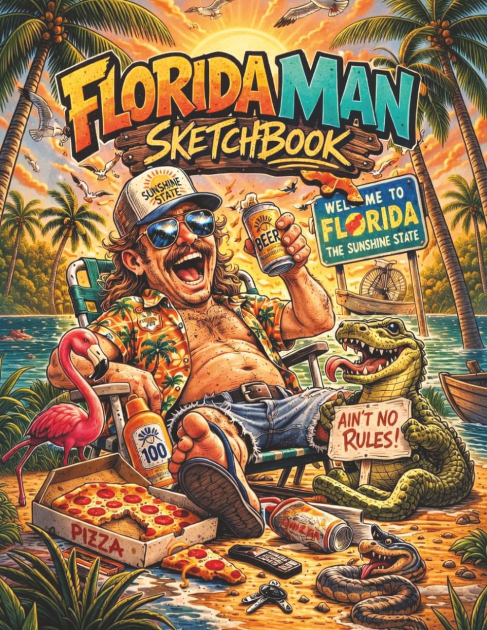 Florida Man Sketchbook – Wild Adventures Await: Bring the madness of the Sunshine State to life in your sketches!