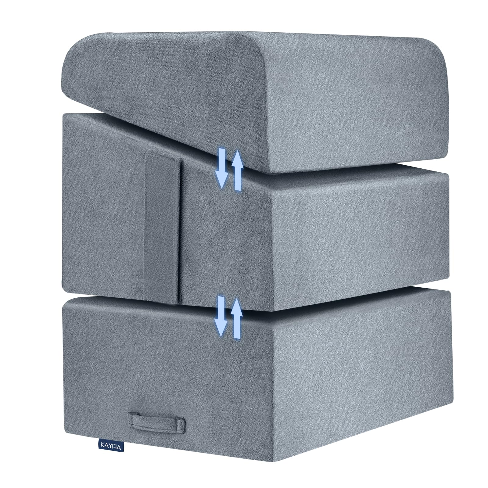 Kayfia Adjustable Heights Foot Rest for Under Desk at Work, Grey