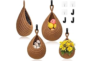 Boho Wall Hanging Fruit Baskets - A Stylish Pantry Organizer