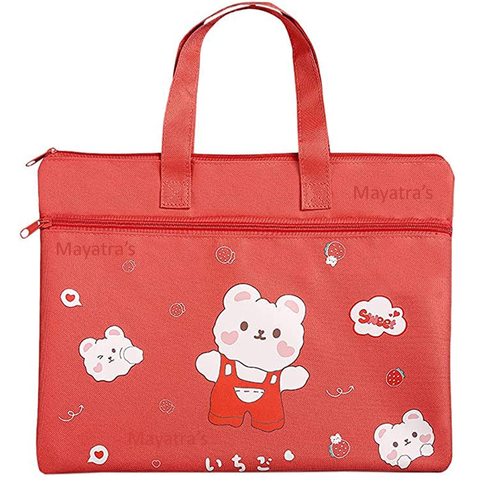 Mayatra's Large Solder bags Tote Bag for Women with Zip, Stylish Cotton Handbags, Daily use Canvas Tote Bags for women (Red)