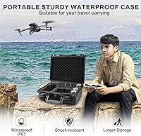 Vista 7 de Lekufee Waterproof Hard Carrying Case for DJI Air 3S / 3, Fly More Combo, Battery(7pcs), DJI RC Pro 2/ RC 2/RC N3/N2 Remote Controller and