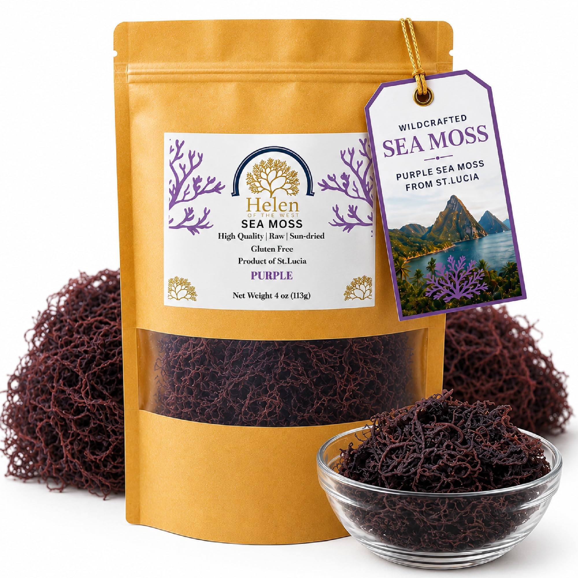 Amazon.com : Wildcrafted Sea Moss | Gold - Purple - Green - Mixed