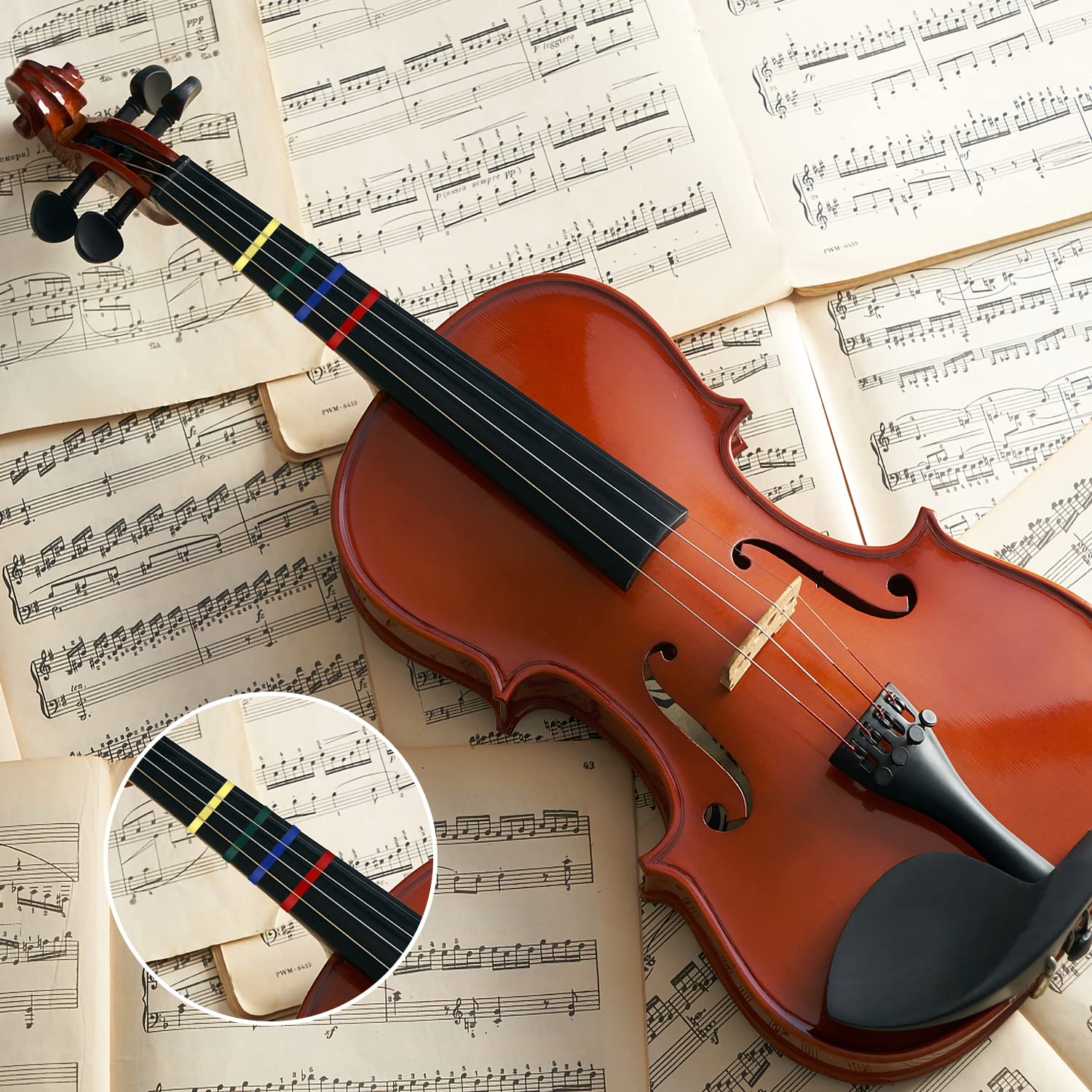 5 Rotoli Nastro Per Tastiera Violino | 66mm | 4 Colori | Per Principianti E Strumenti Orchestrali - Foto 11