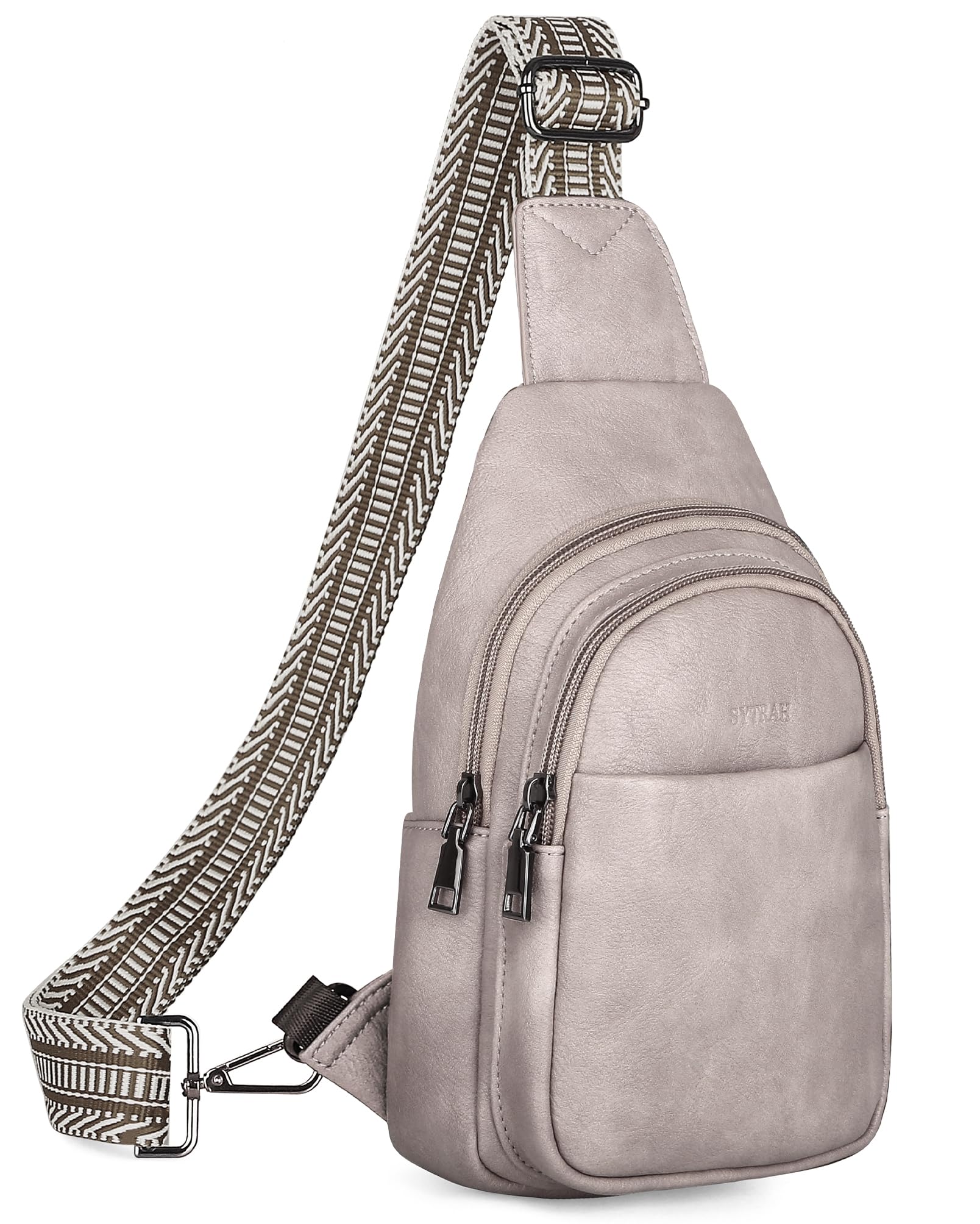 SYTRAH Sling Bag for Women, Crossbody Bags Purse for Women Trendy Vegan Leather Fanny Pack with Adjustable Strap