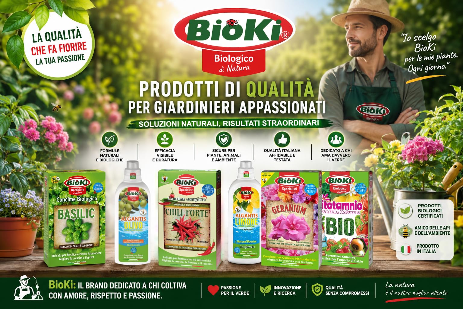 [Bioki] Ferro microgranulare ad elevato contenuto di ferro solubile [elimina muschio] [acidificante del terreno] [Concime Rinverdente busta da 8 Kg] orticoltura, giardinaggio, frutticoltura.