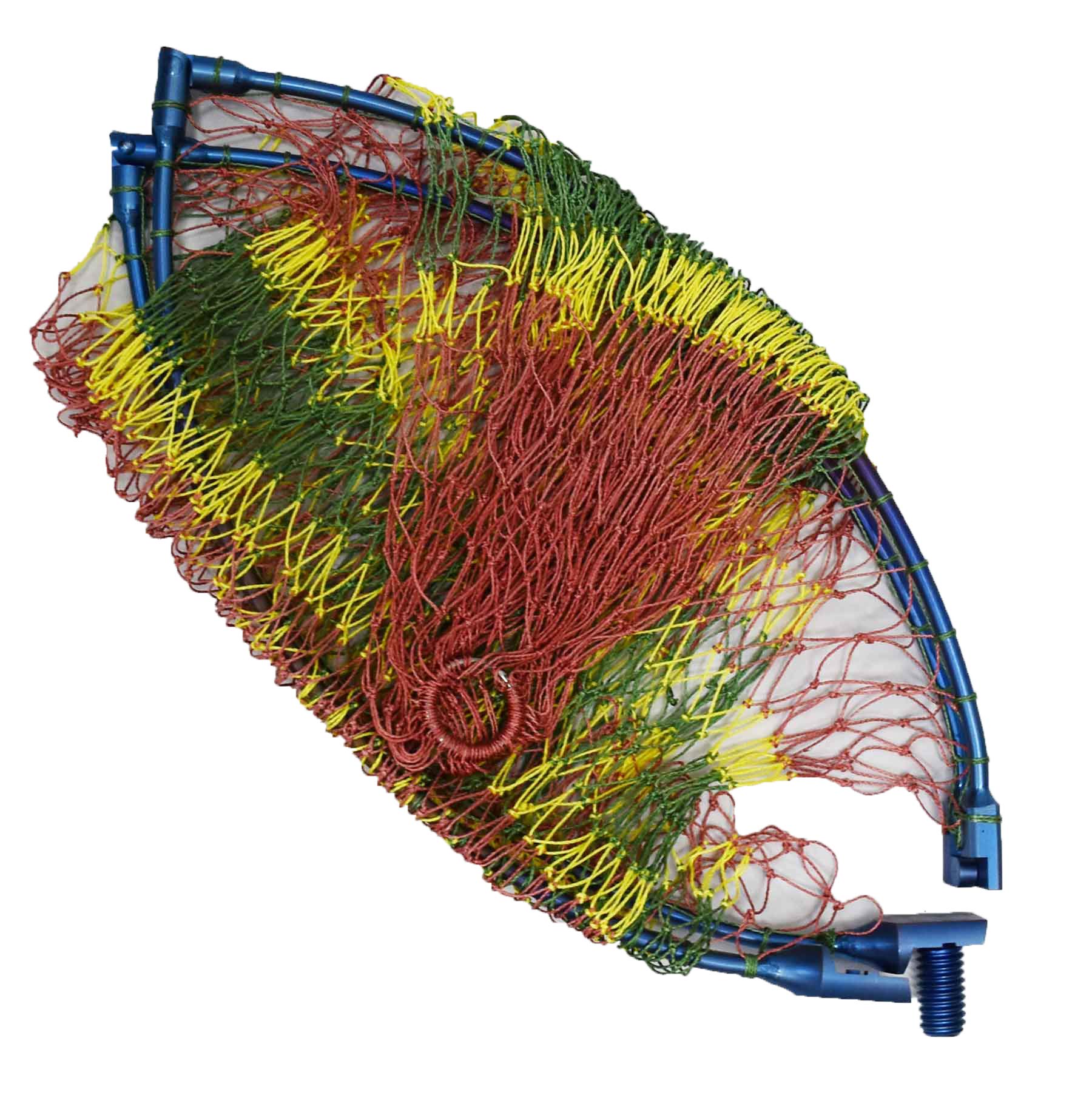 Amazon | 四つ折り 64チタン 玉枠 50cm+PE10号 カラフル柄 手編み網  