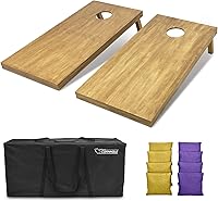 Vista 13 de GoSports 4 ft x 2 ft Regulation Size Wooden Cornhole Boards Set with Light Brown Finish - Includes Carrying Case and Bean Bags