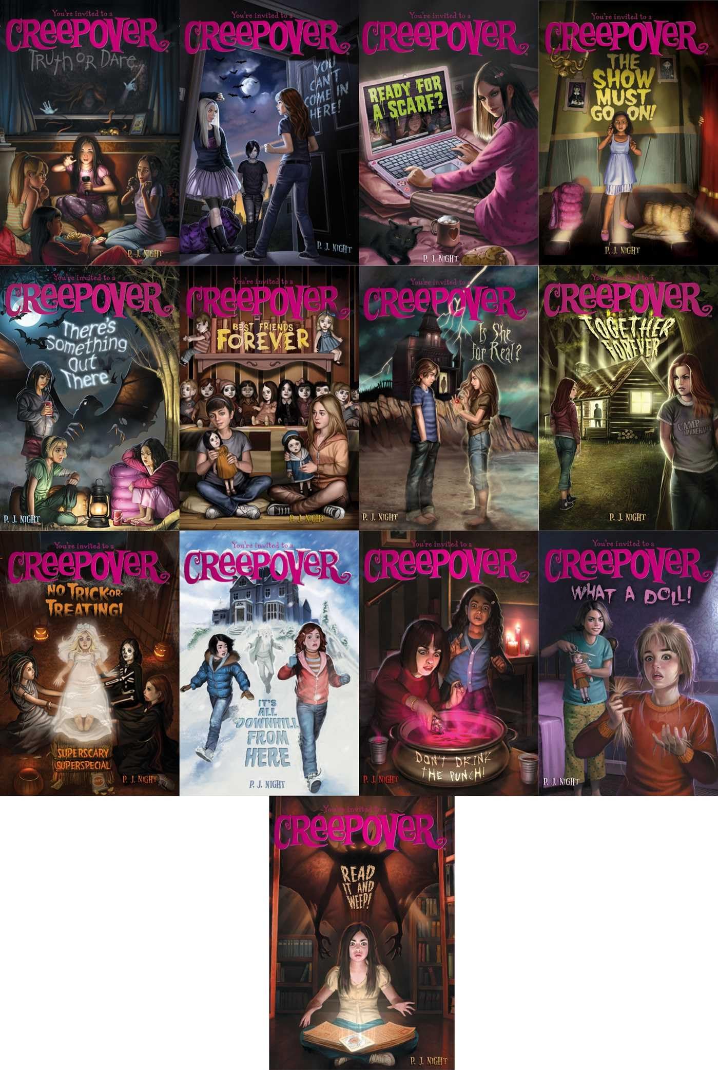 The (Un)lucky 13 Collected Set: Truth or Dare...; You Can't Come in Here!; Ready for a Scare?; The Show Must Go On!; There's Something Out There; Best ... Punch!; etc. (You're Invited to a Creepover)