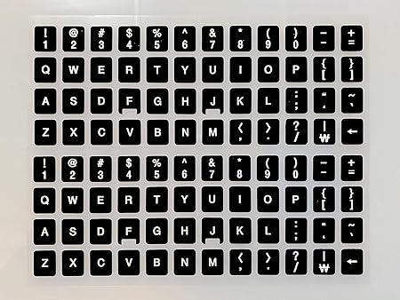 amazon com 2 packs replacement english keyboard stickers on non transparent black background for any pc and laptop eng electronics