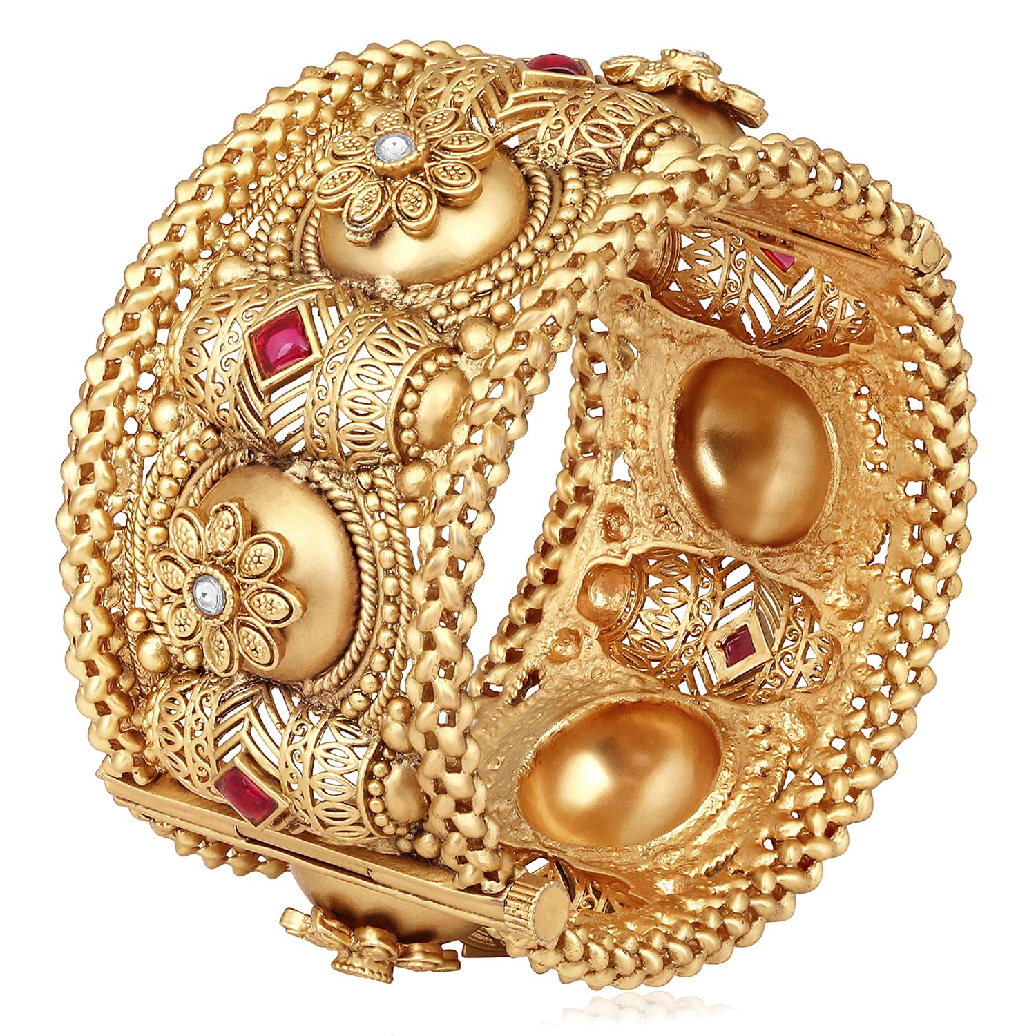 See full amazon price history chart for Peora Gold Plated Synthetic Stone Studded Thick Single Piece Openable Kada Bangle Traditional Jewellery for Women (Size - 2.6") Peora Gold Plated Synthetic Stone Studded Thick Single Piece Openable Kada Bangle Traditional Jewellery for Women (Size - 2.6") (B0D47K92XD) Amazon Price History, Amazon Price Tracker