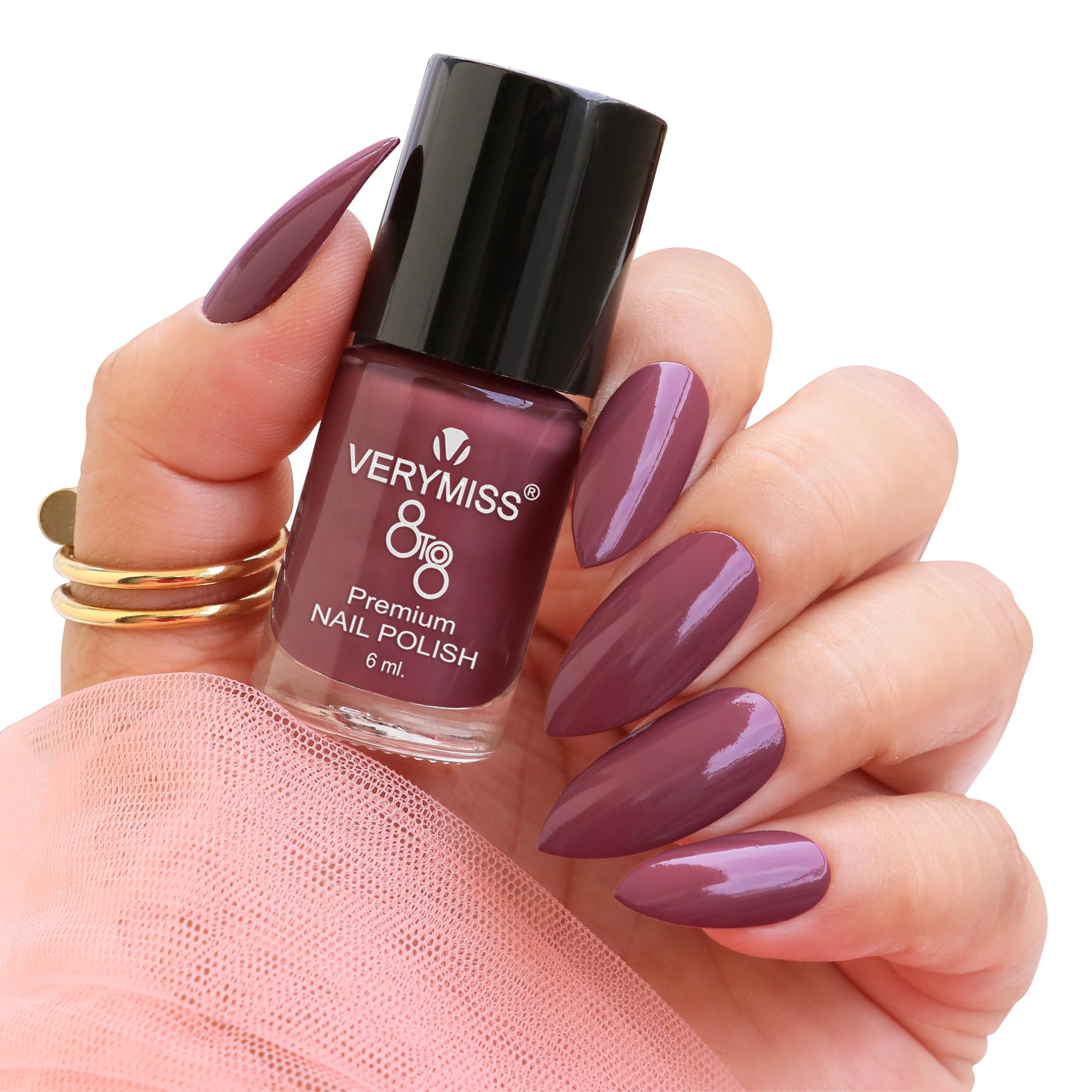 VERYMISS Premium Glossy Nail Polish 6ml | Smooth Application | Quick Drying | Paraben Free | Ultra Long Lasting Nail Paints - Pack of 1 (Grape)-picture-10