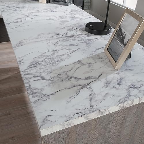 Miniatura 6 de Sauder East Rock - Escritorio de madera en forma de L con acabado de roble ceniciento