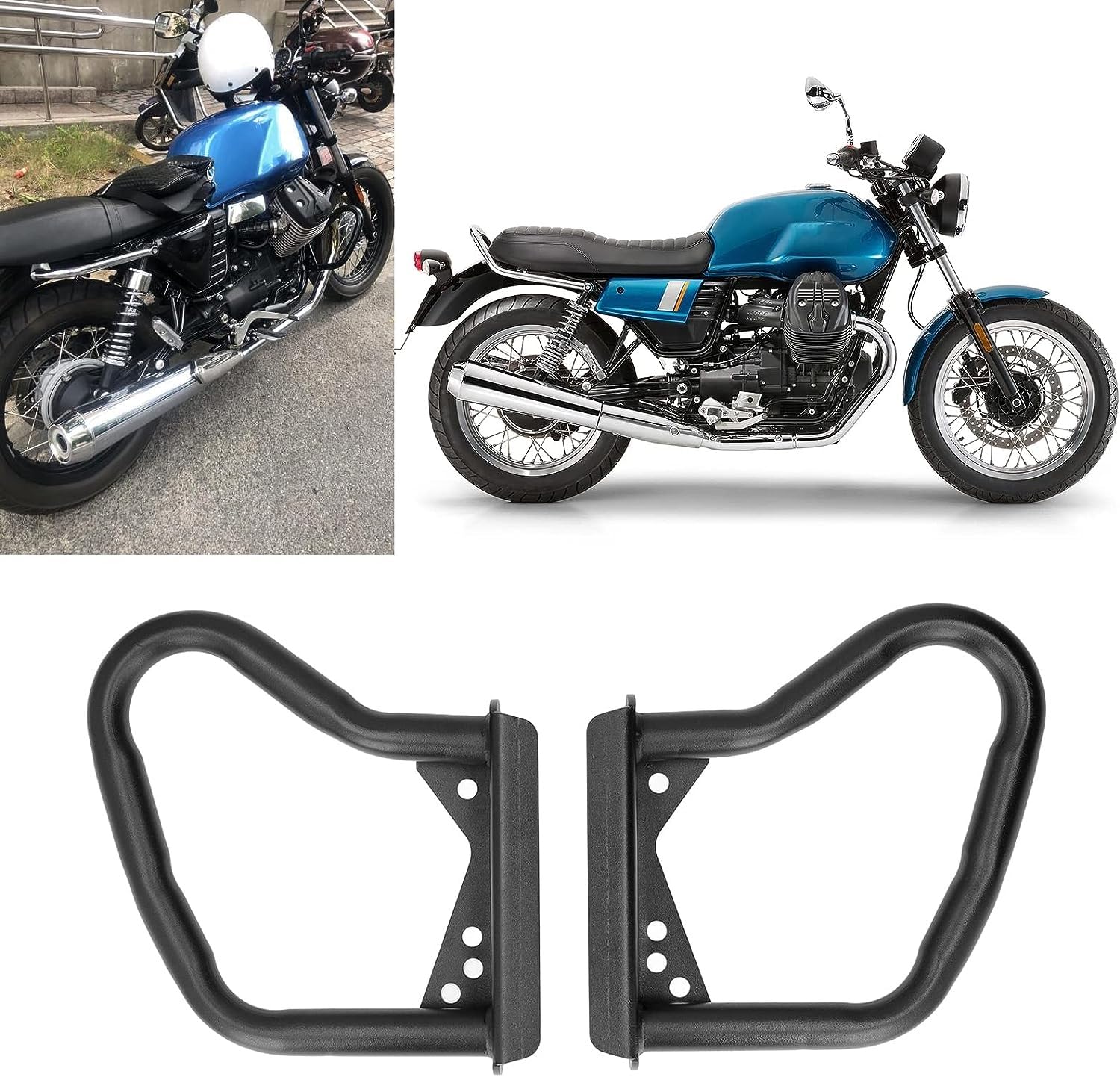 Motos Barra Choque Parachoques Barra Choque Protección Motor Motocicleta para Guzzi V7 para Piedra Especial 2016 A 2021 25mm Protector De Carretera