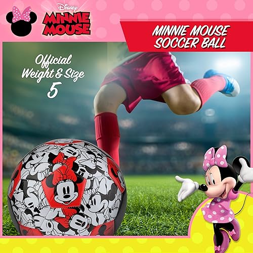 Miniatura 2 de Capelli Sport Disney Minnie Mouse - Balón de fútbol para niños, tallas 3, 5, fútbol con licencia oficial para niños y niñas, jóvenes jugadores de