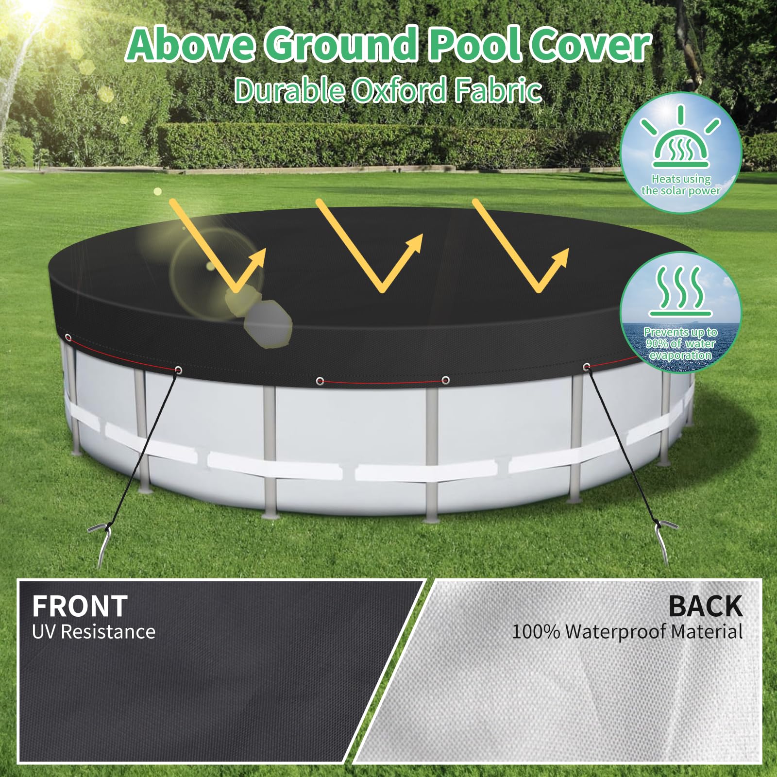 Round Pool Cover Diameter 310 cm - Image 2