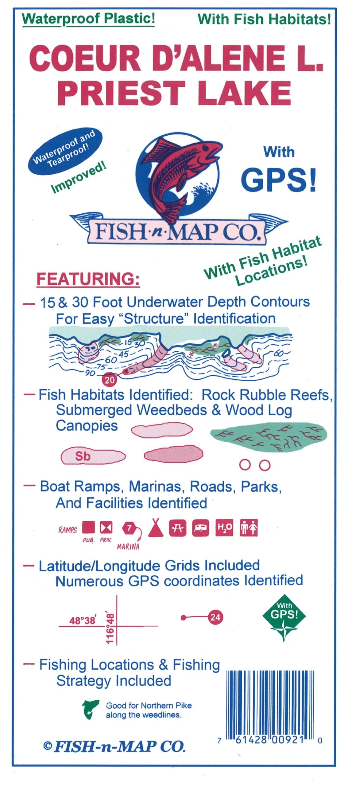 FISH-N-MAP Coeur D'ALENE/Priest Lake