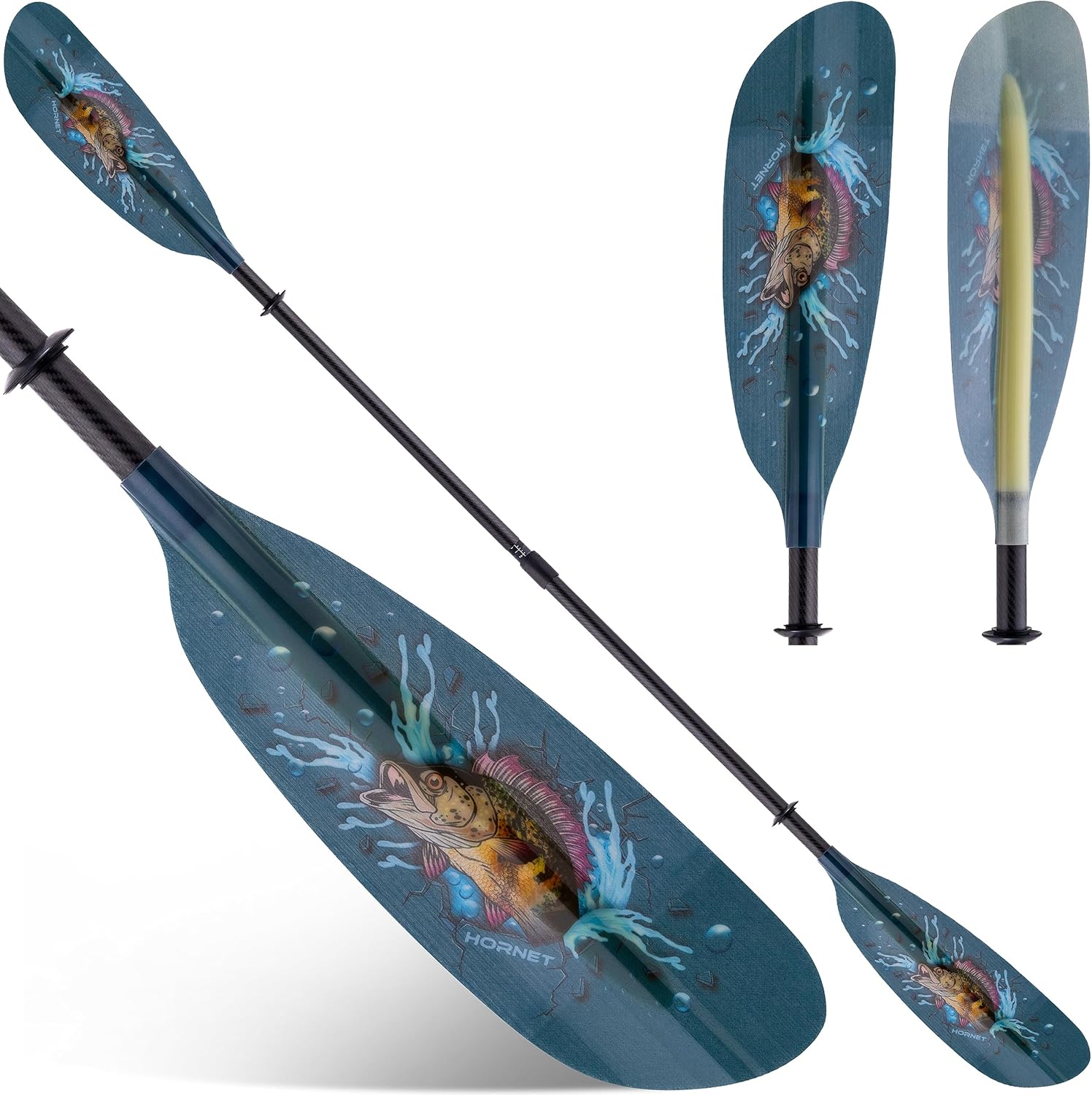 Hornet Watersports Fiberglass Kayak Paddle for Adults- Ideal for Touring, Fishing and Boating- 90.5 inches / 230CM Adjustable with Carbon Fiber Shaft- Kayak Oars Kayaking Equipment Hornet Watersports Fiberglass Kayak Paddle for Adults- Ideal for Touring, Fishing and Boating- 90.5 inches / 230CM Adjustable with Carbon Fiber Shaft- Kayak Oars Kayaking Equipment