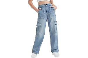 Versatile Cargo Jeans for Girls 10-12: Style and Comfort Combined