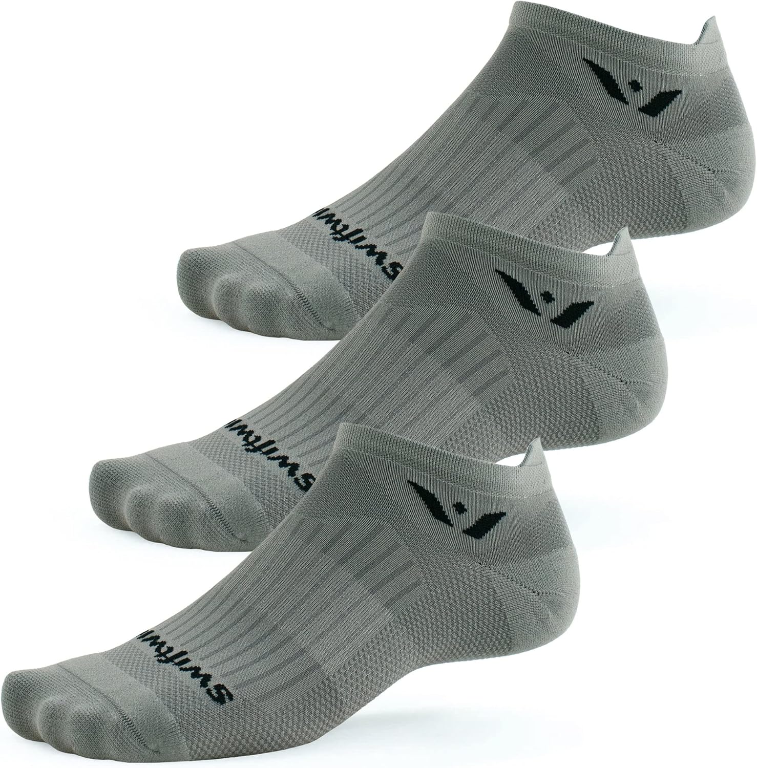 Swiftwick- ASPIRE (3 Pairs) No-Show Running Socks, Cycling Socks, Compression Fit