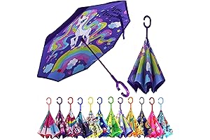 MRTLLOA Magic Union Kids' 40-Inch Windproof Oversize Inverted Reverse Upside Down Umbrella...