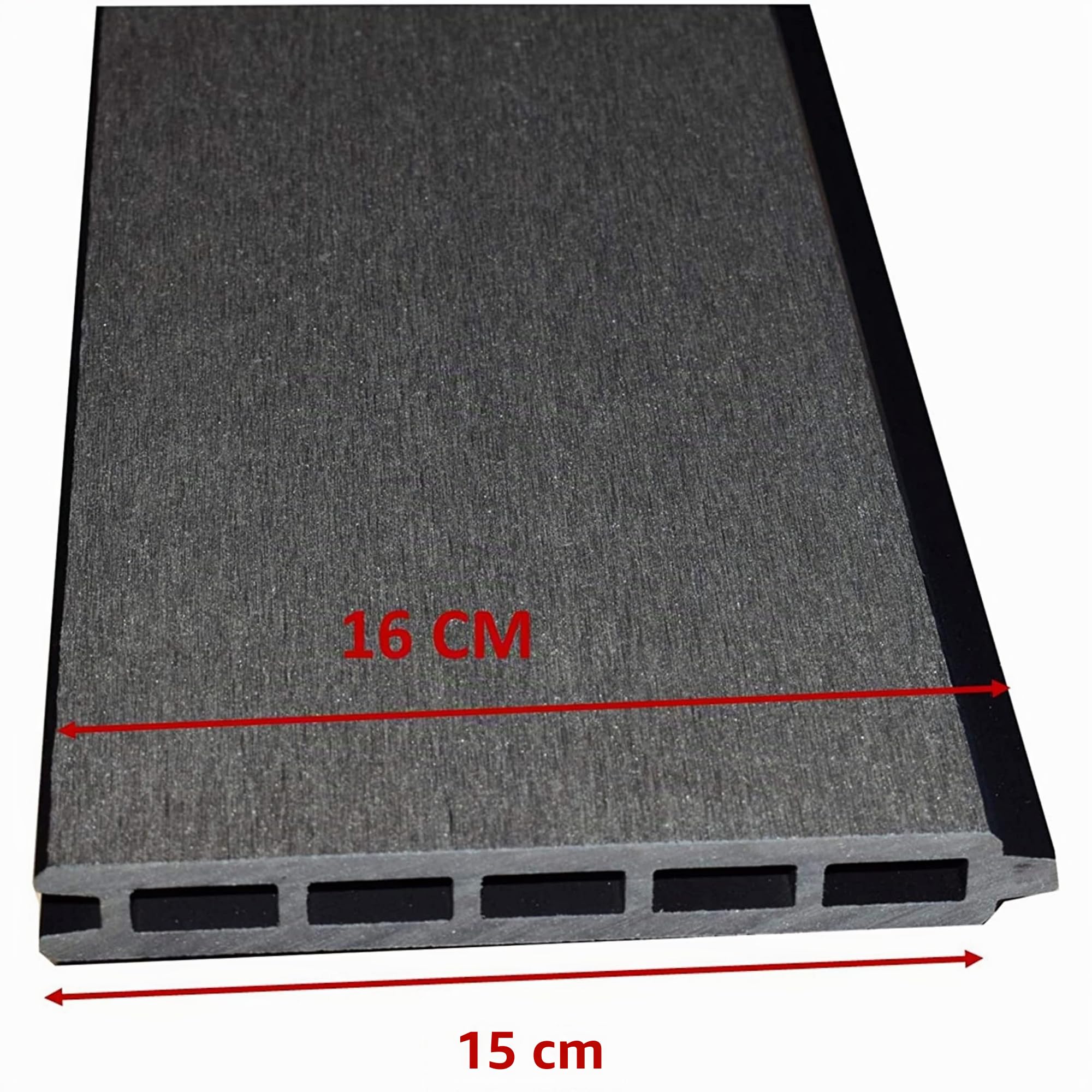 Brise Vent Vue Ou Départ De Cloture De Jardin Palissade Exterieur En Composite Occultant Clostra Formant Un Panneau De 178 Cm De Largeur X 175 Cm De Hauteur Poteaux Noir Lame Grise Anthracite