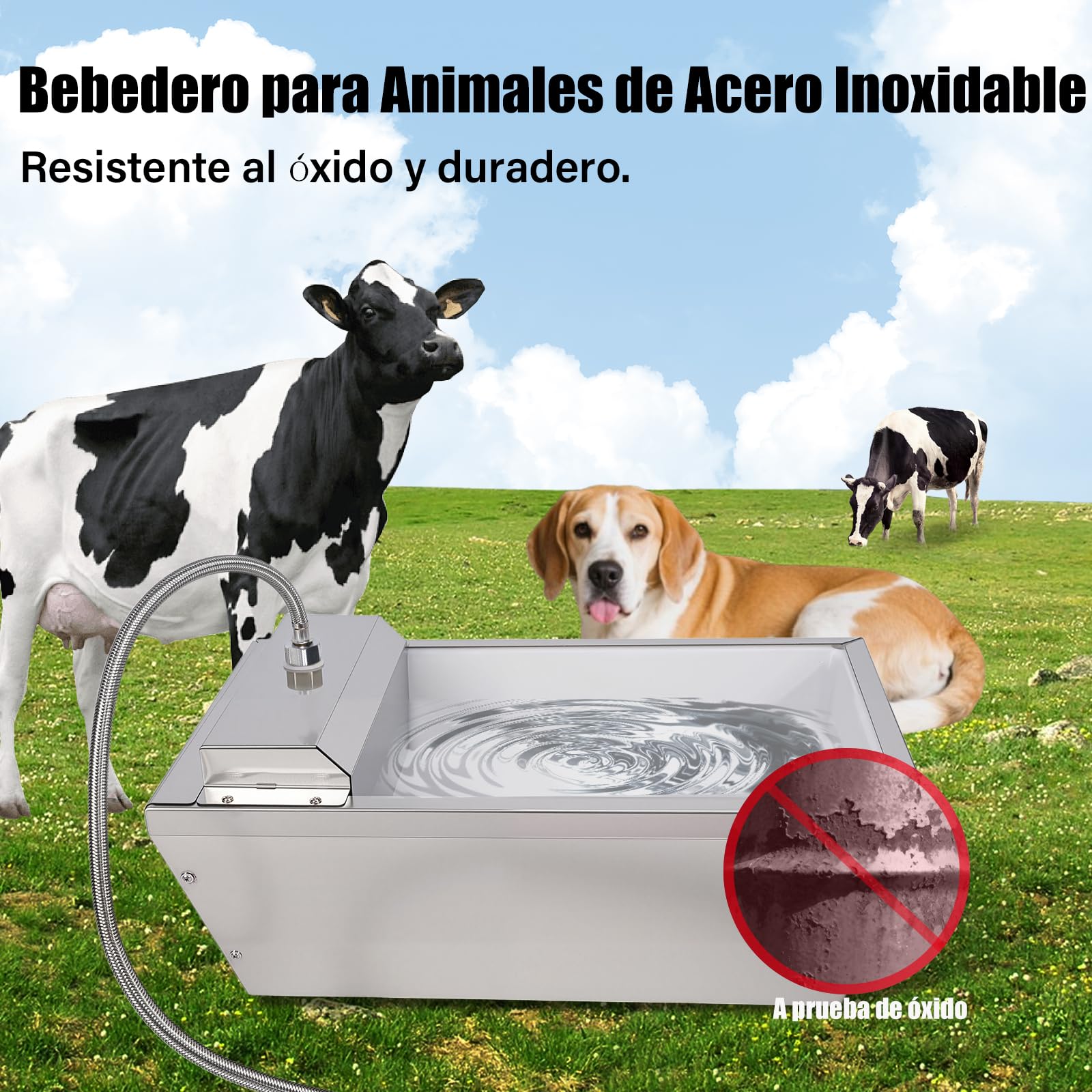 Agua AutomáTica Del Ganado,Agua AutomáTica Del Caballo De 13 Litros,Dispensador AutomáTico De Agua Para Perros Al Aire Libre,Aguador De Auto Llenado Inoxidable Para Perros Grandes,Ganado,Caballo,Cabra
