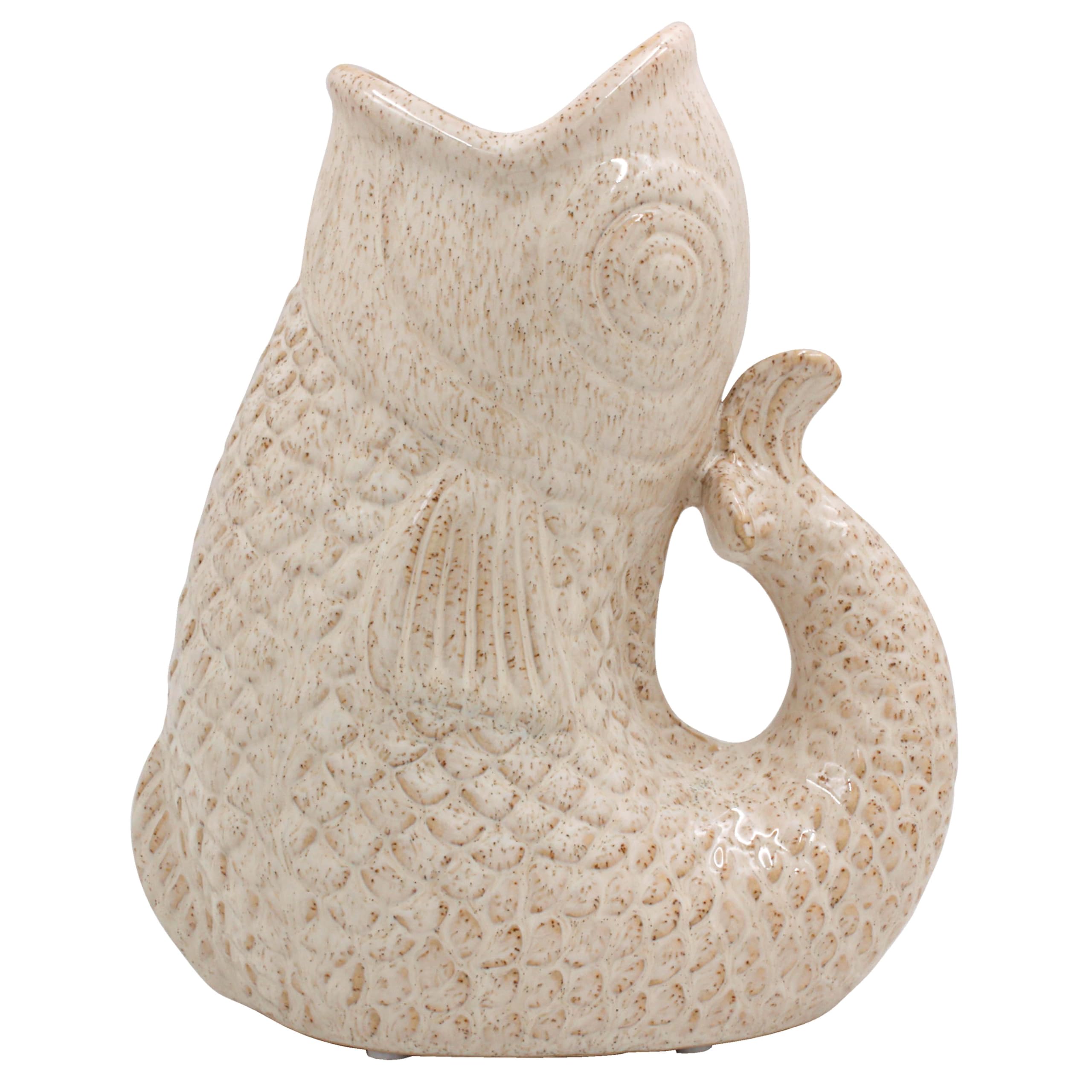 Lesser & Pavey Fish Jug Vase Cream 23cm | Decorative Ceramic Flower Jug for Fresh or Artificial Bouquets | Stylish Large Vase Alternative โ image 1