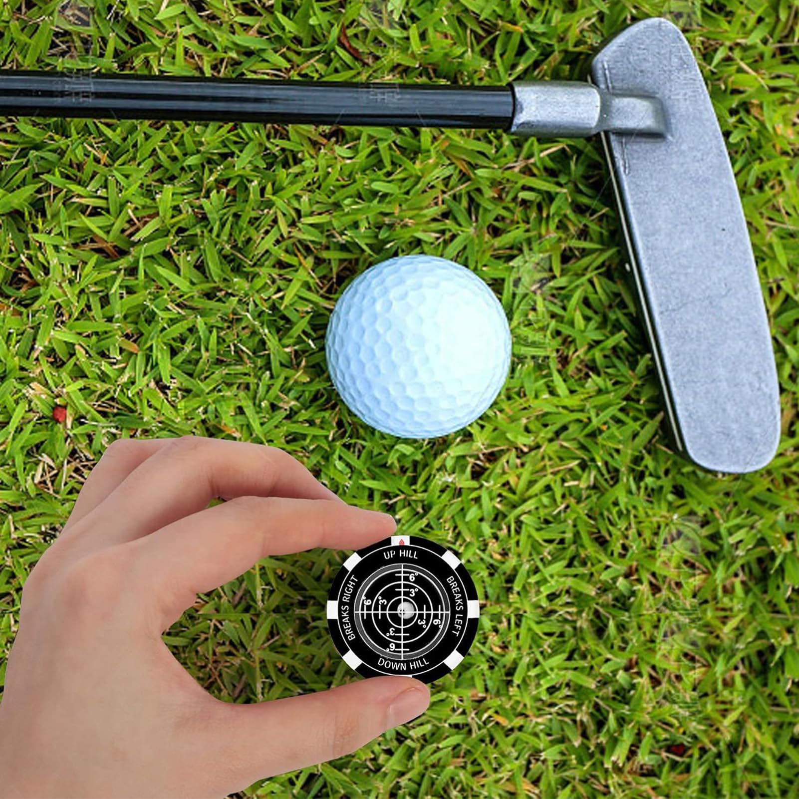 Marcador De Bola Lector De Green Herramienta De Putt con Nivel De Doble Cara Preciso Portátil