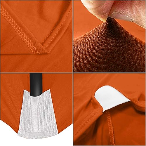 Miniatura 3 de Abccanopy - Mantel de licra de 1.83 m para mesa Mantel de poliéster de más de 30 colores, de licra, elástico y decorativo, Poliéster, Anaranjado