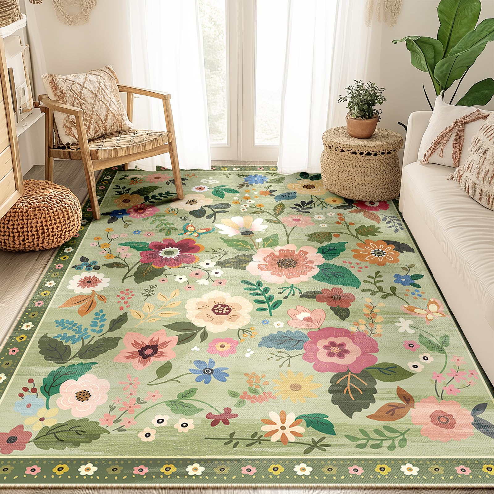 Amazon.com: RELEANY Washable Area Rug, Runner Rug, Round Rug, Non Slip ...