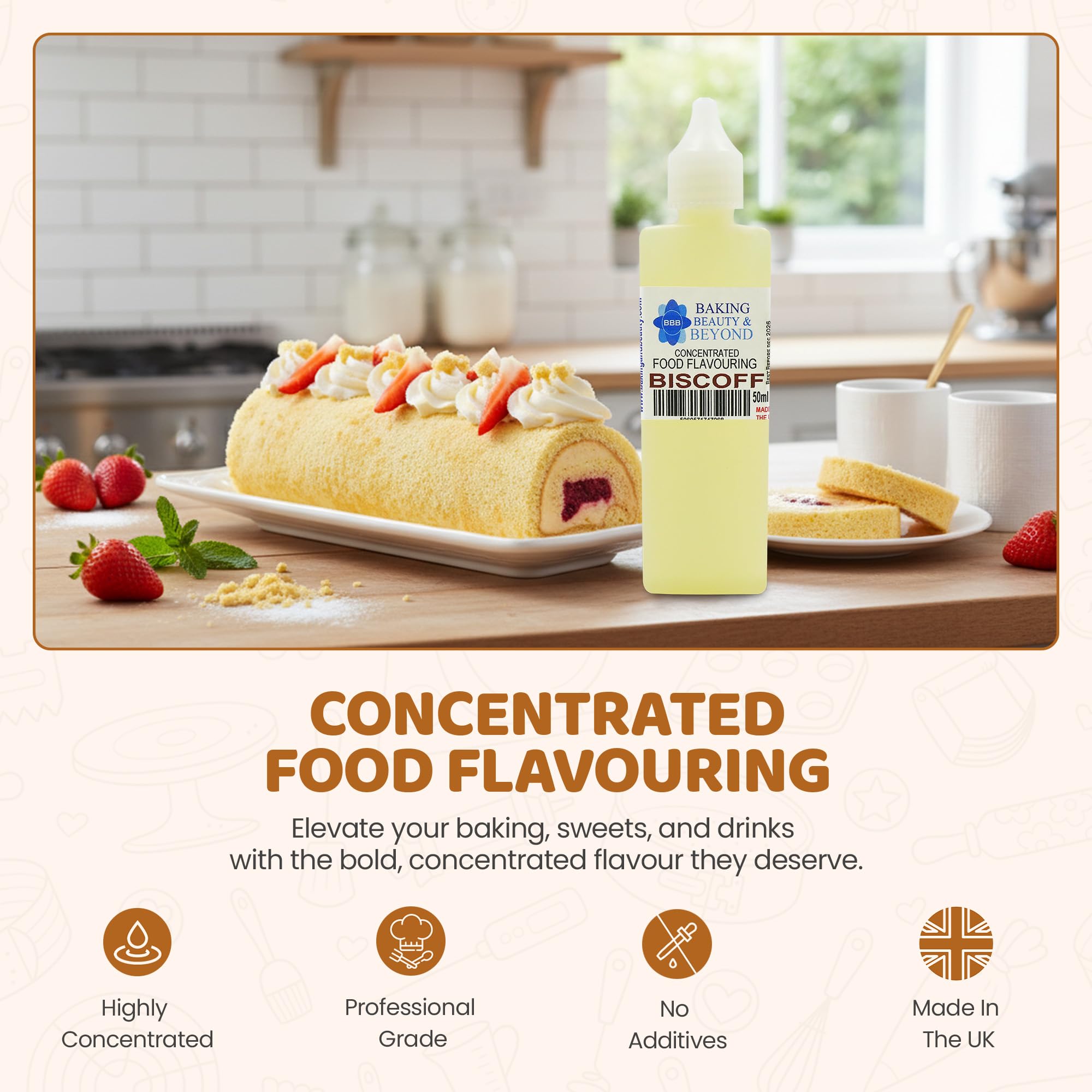 Baking Beauty and Beyond Concentrated Food Flavouring - Biscoff (50ml) — view 2