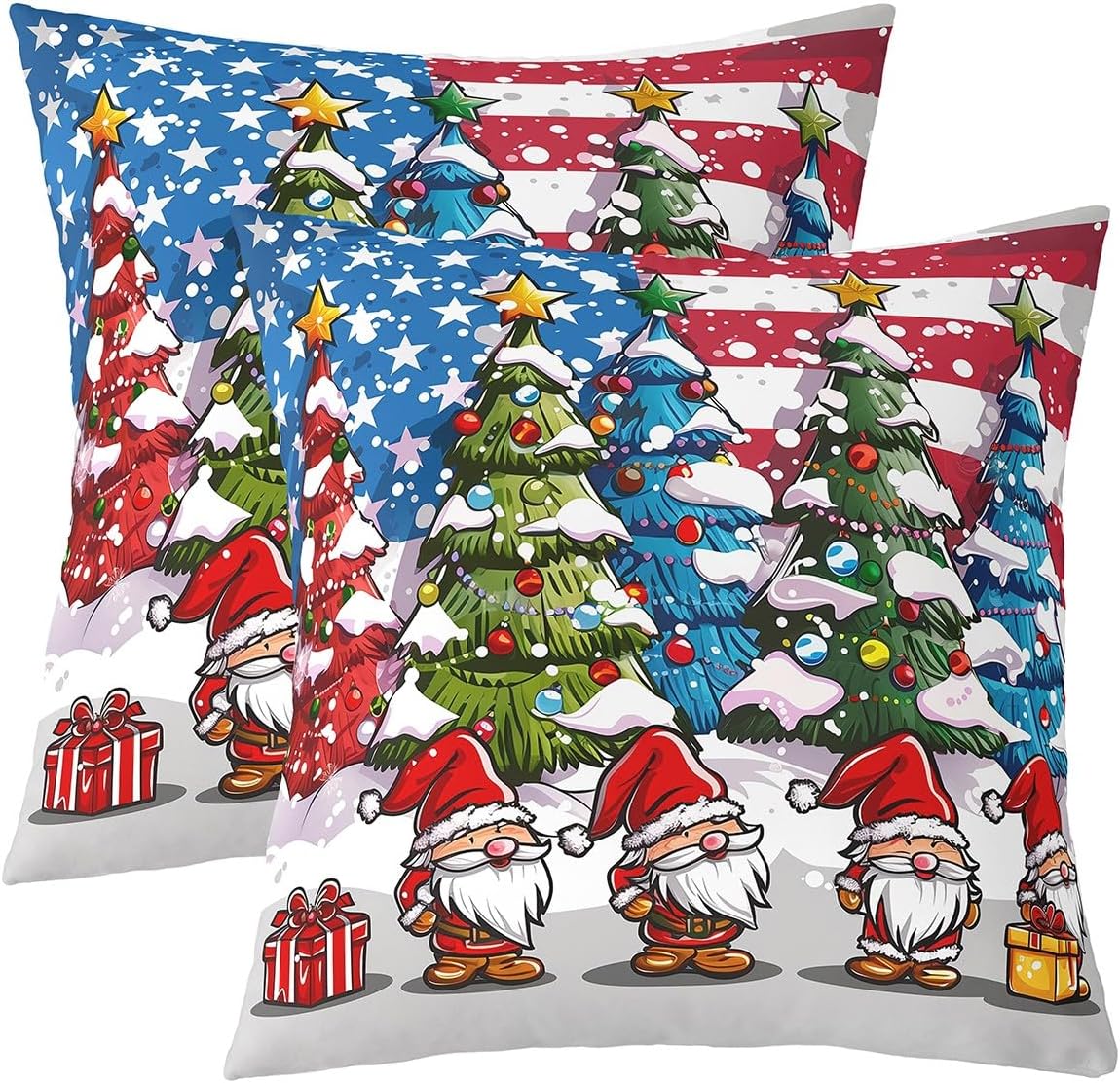 Erosebridal Set of 2 Santa Claus Throw Pillow Cases 18x18