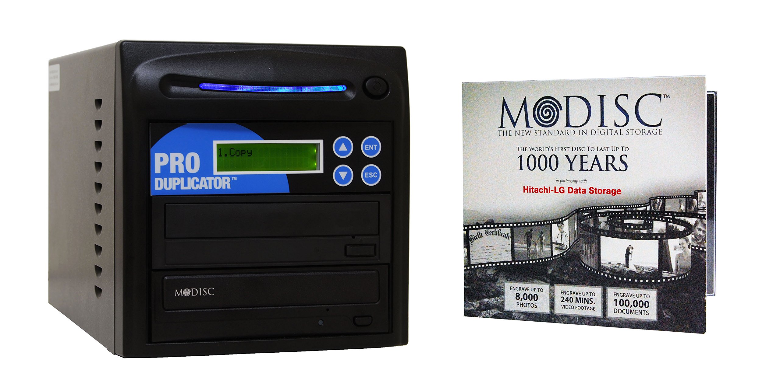 Produplicator 1 to ? M-Disc Support CD DVD Duplicator Bundle with 1 Pack M-DISC DVD (Up to 24X DVD Burn Speed, Standalone Duplication Tower)