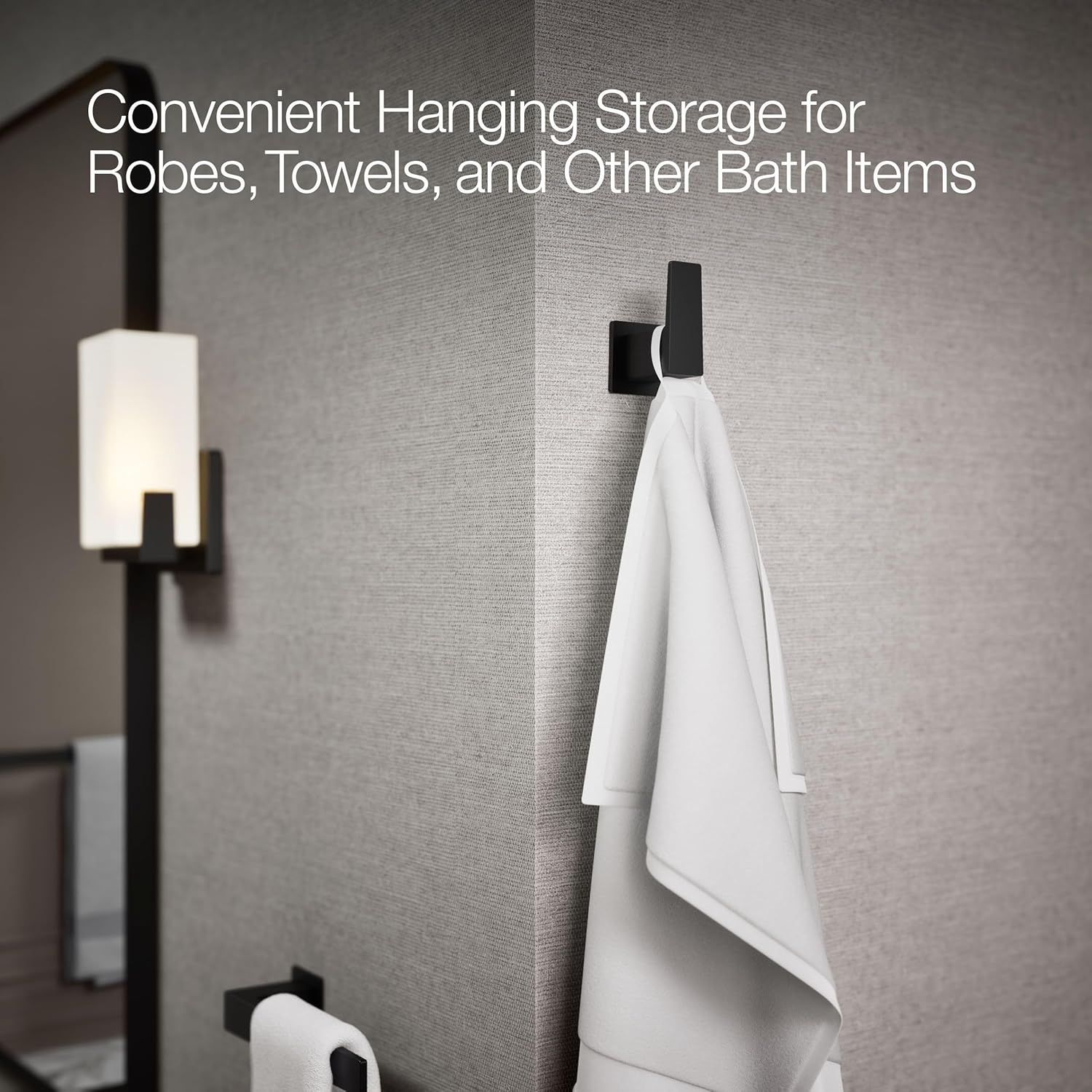 Kohler 26636-BL Honesty® Robe Hook, Matte Black