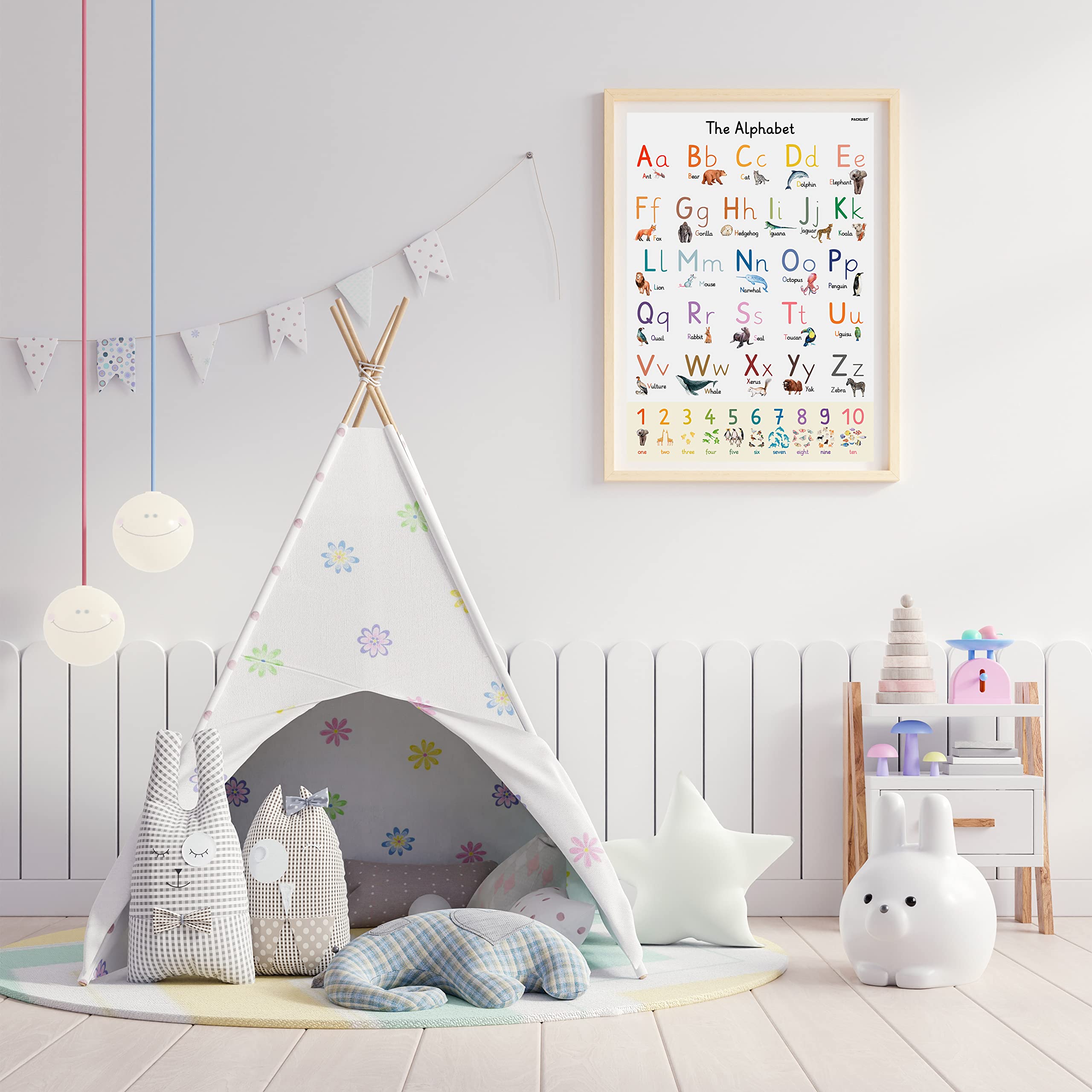 PACKLIST® English Alphabet Poster for Kids, Large Letter and Fun Animal Alphabet Poster for Easy Learning - Image 3