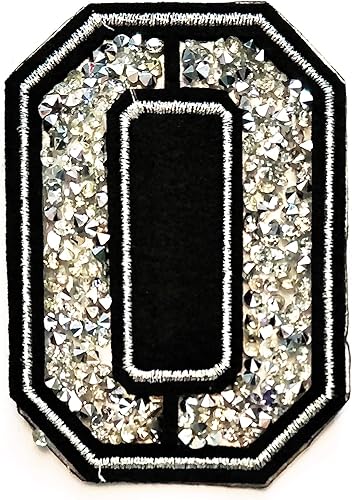 Miniatura 4 de Parche de letra J, parche de joyería de cristal de diamante negro y plateado, parche de moda para coser para planchar, accesorios de apliques de