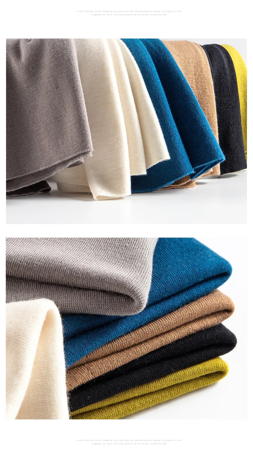 Maglione da donna in lana a collo alto Basic Slim Autunno Inverno Comodi Maglioni Ginger Blue