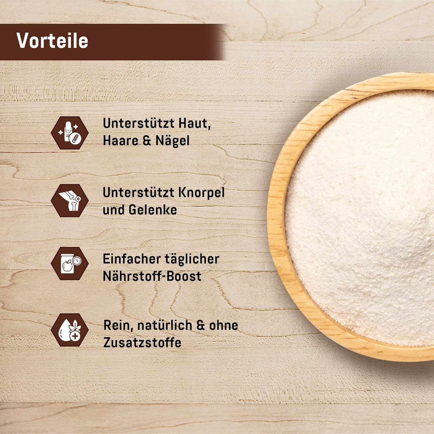 Collagen Hydrolysat - Tripeptid - Gute Löslichkeit - geschmacksneutral - ohne Zusätze - vom Rind - hohe Bioverfügbarkeit - nur 2,5g pro Tag (1 Teelöffel) (800g)