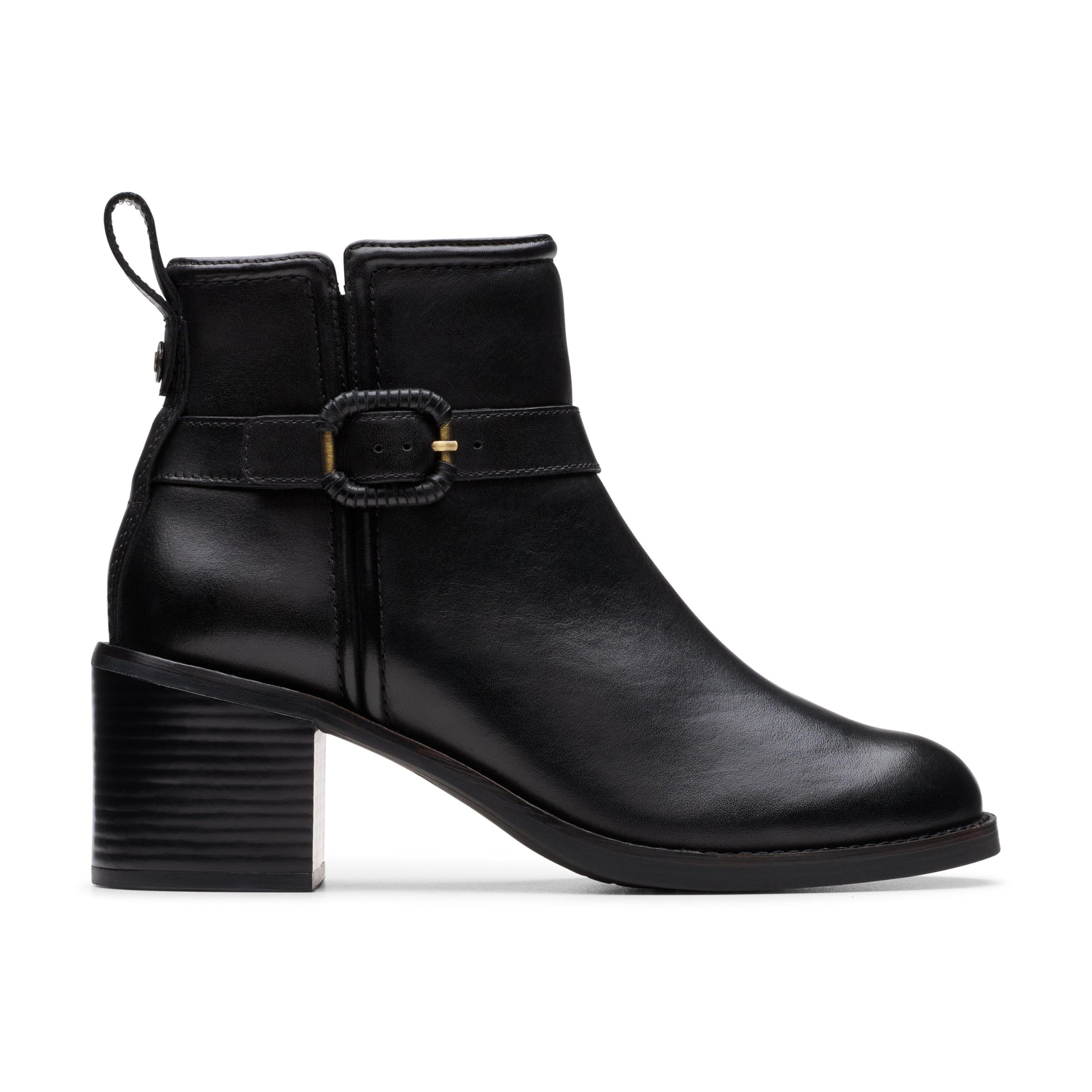 Clarks Chamberly Trim Womens Black Leather, 5.5