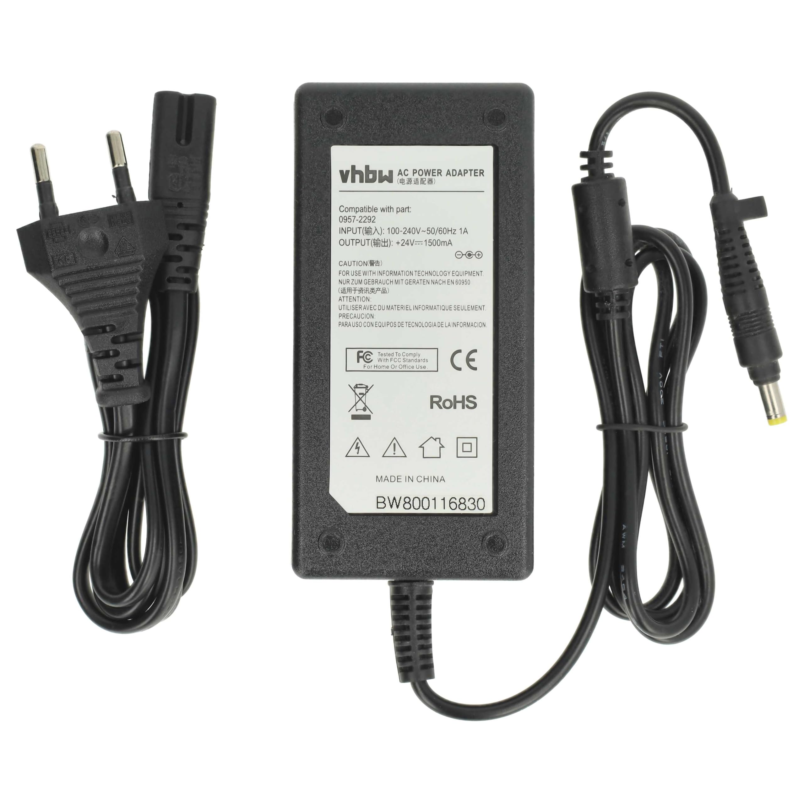 vhbw alimentatore sostituisce HP 0957-2292 per scanner
