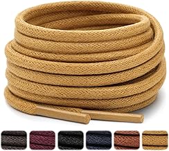 Stepace Round Waxed Shoe Laces [2 Pairs] - 6 Colours, 2.5-3 mm Diameter