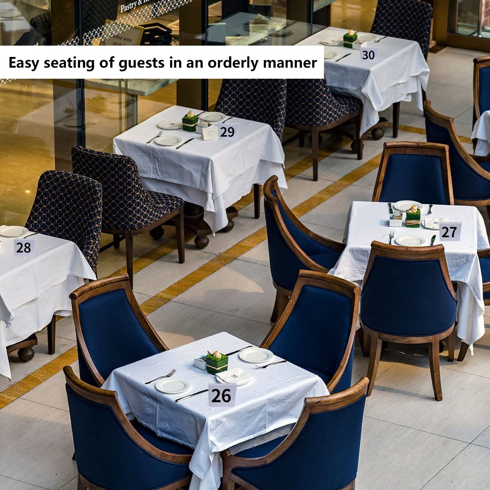 Segnale Da Numero Di Tavolo In Acciaio Inox Per Ristorante, Numero Di Tavolo In Stile Tenda 1~50 1~100 Piatto Numero, Numero Segnale Da Tavolo Doppio Lato Per Segnali Da Tavolo