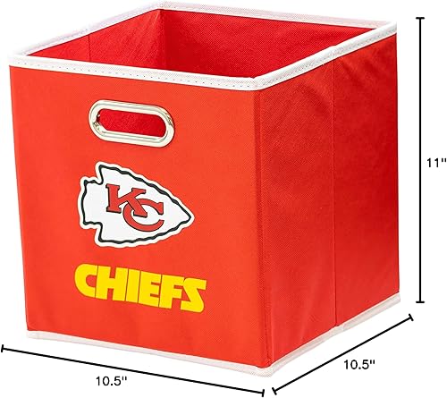 Miniatura 58 de Cubo de almacenamiento Franklin Sports, de tela, del equipo de la NFL, apto para adaptarse a contenedores de almacenamiento (11 x 10.5 x 10.5), San