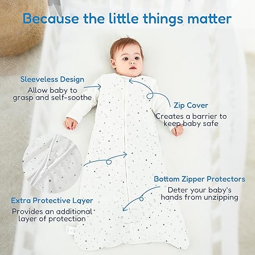 Miniatura 3 de TotAha Saco de dormir de 3 a 6 meses, paquete de 3 unidades, saco de dormir ultrasuave para bebé, saco de dormir ligero y seguro para bebé