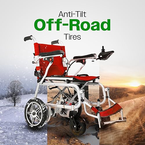 Vista 12 de Culver Artemis Silla de ruedas eléctrica todo terreno resistente, sillas de ruedas eléctricas plegables elegibles para HSA FSA para adultos, sillas