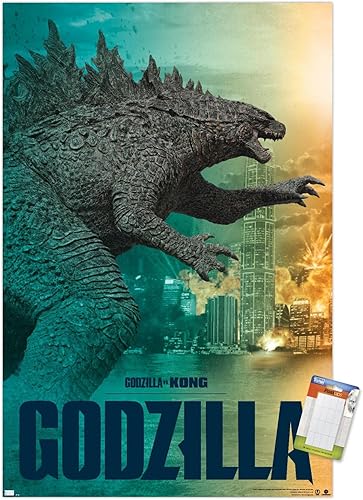 Vista 33 de Trends International Godzilla vs Kong - Póster de pared Godzilla, 34 pulgadas de largo x 22.4 W, versión premium sin marco