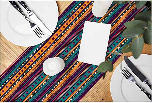 HOSNYE Camino de mesa con patrón de leopardo marrón, camino de mesa de lino y algodón para decoración de cocina, mesa familiar, mesa de comedor,