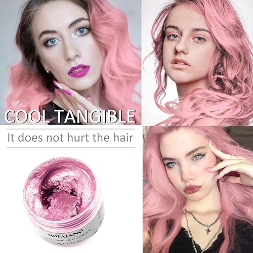 Miniatura 2 de Color de cera rosa para el cabello, kit de cera temporal para el cabello, cera de color para el cabello, cera de color para el cabello, cera de