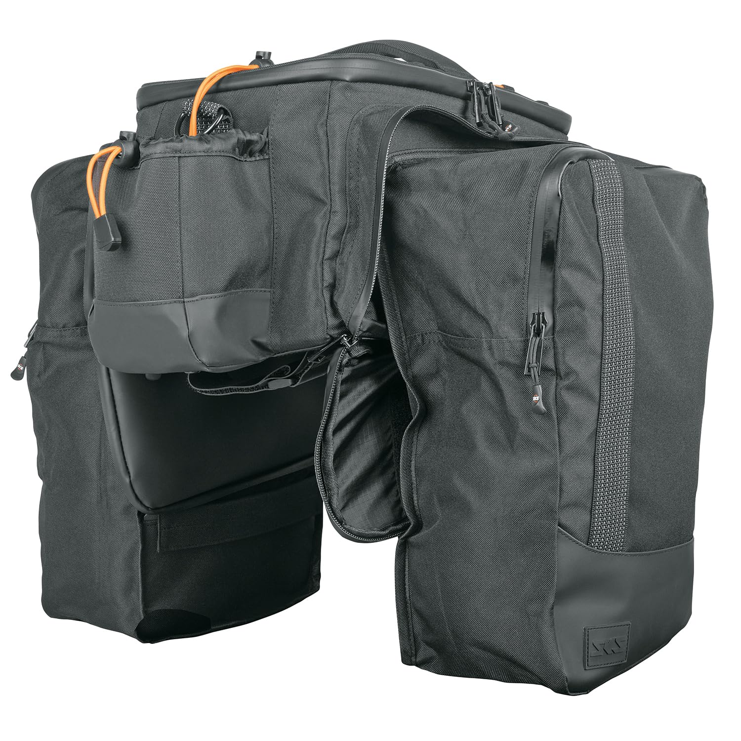 SKS Germany Infinity Urban TRUNKBAG Sacoche de vélo XL (Espace de Rangement Extensible grâce aux Poches latérales, Montage avec Sangles Hypalon, Porte-Bouteille avec élastique, Housse de Pluie